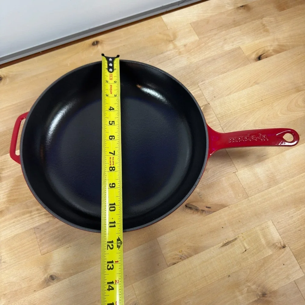 Made-In Cookware Enameled Cast Iron Skillet Red 11 inch Made In Brand France